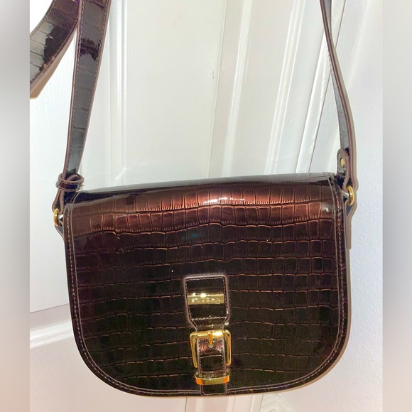 St. John - Crocodile Effect Crossbody Purse - Picture 1 of 3